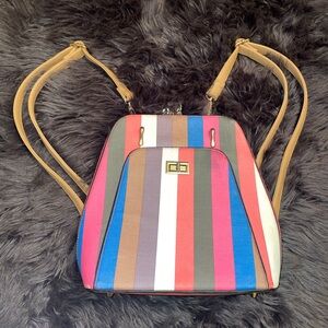 Striped Multicolor Backpack